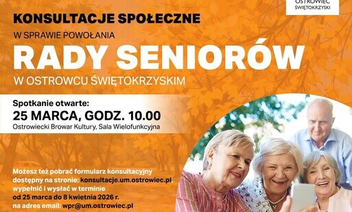 Mieszkańcy Ostrowca Świętokrzyskiego podczas konsultacji społecznych dotyczących powołania Rady Seniorów.