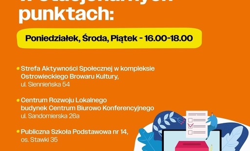 Mieszkańcy Ostrowca Świętokrzyskiego podczas głosowania na projekty zgłoszone do Budżetu Obywatelskiego.